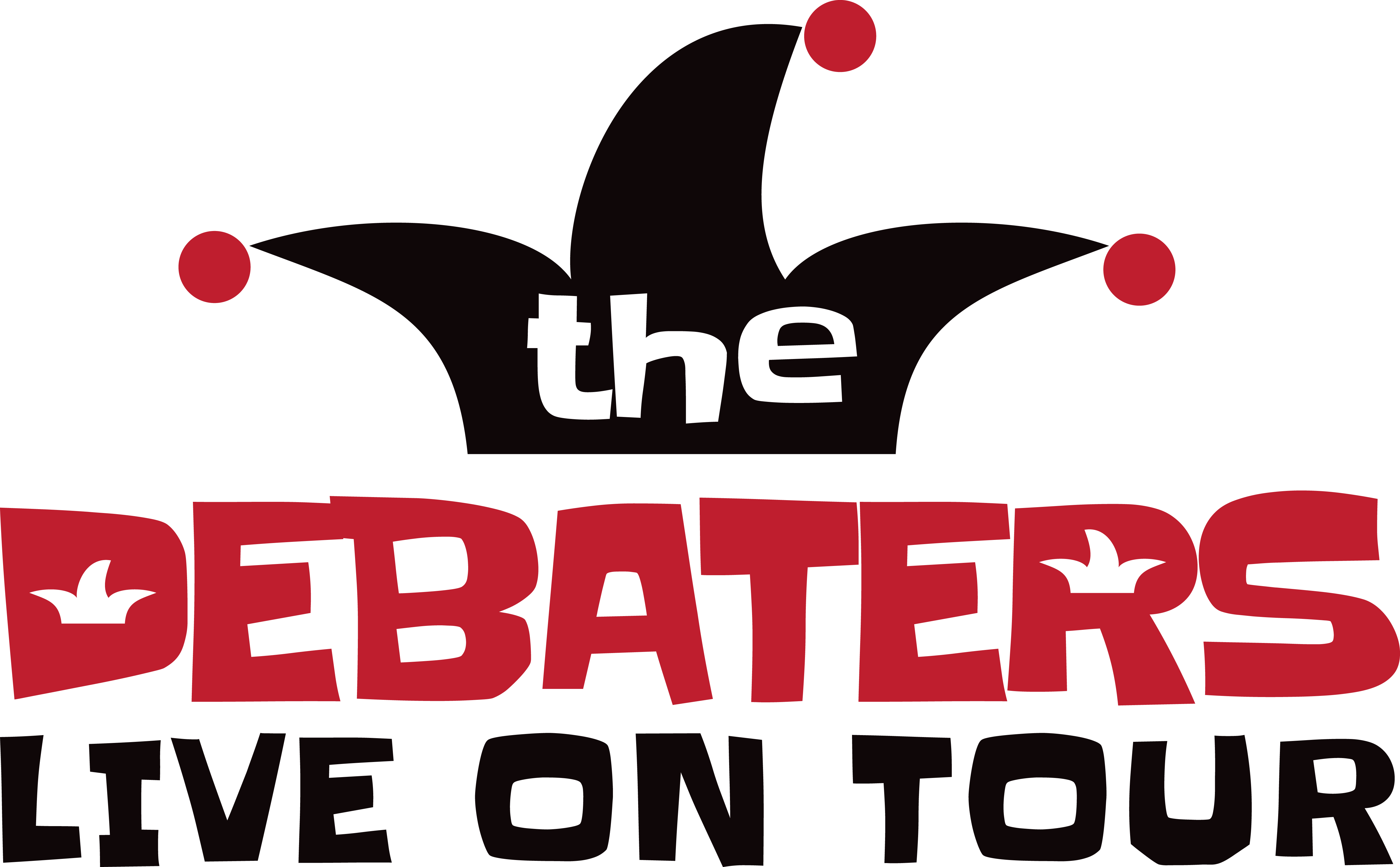 Text reads The Debaters Live On Tour