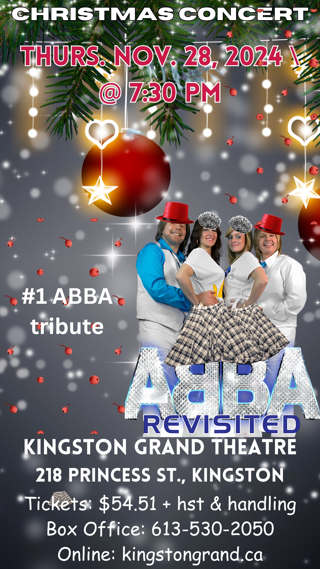 ABBA REVISITED CHRISTMAS CONCERT | Kingston Grand Theatre