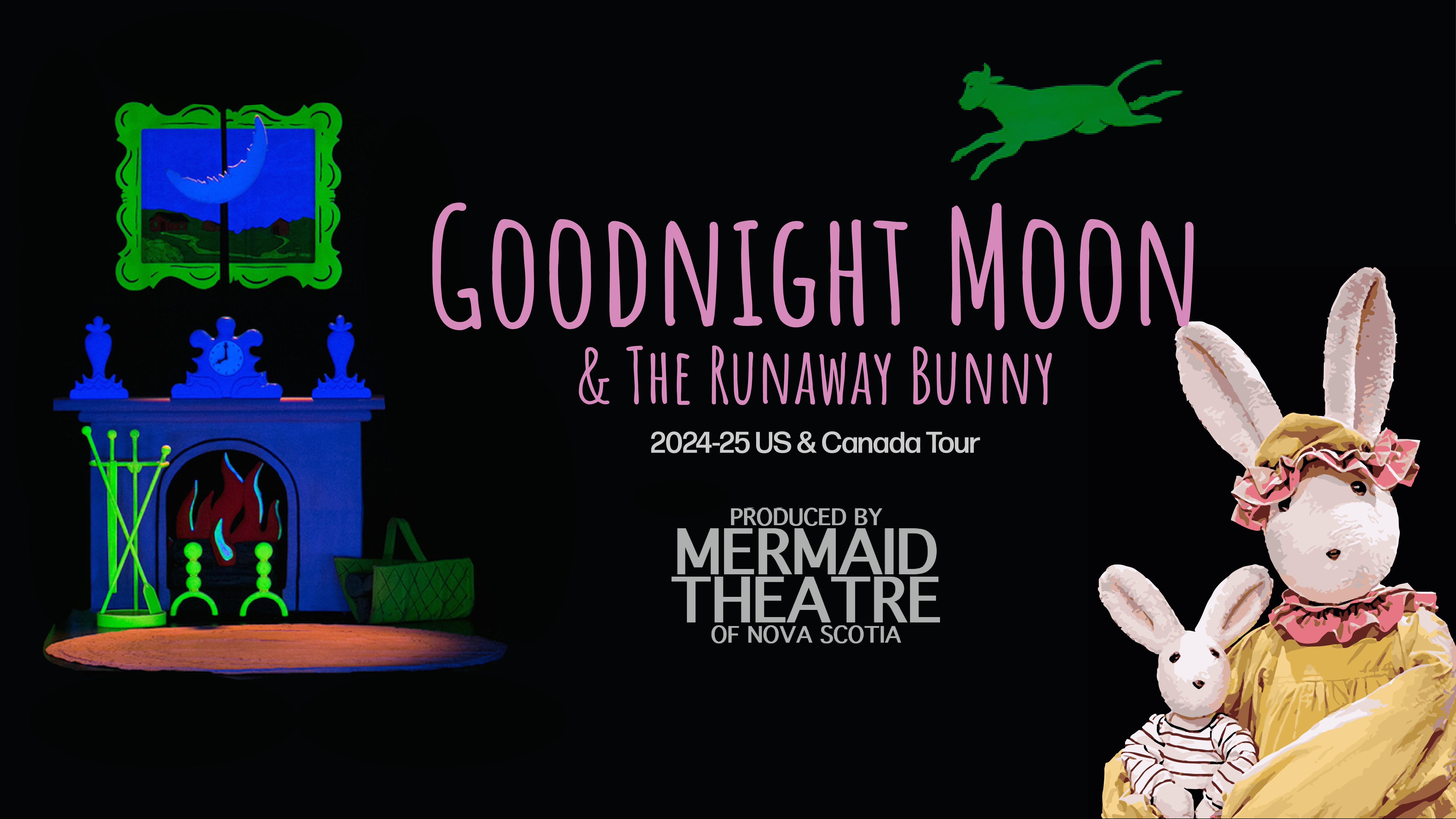 Images from the production of Mermaid Theatre's Goodnight Moon and The Runaway Bunny