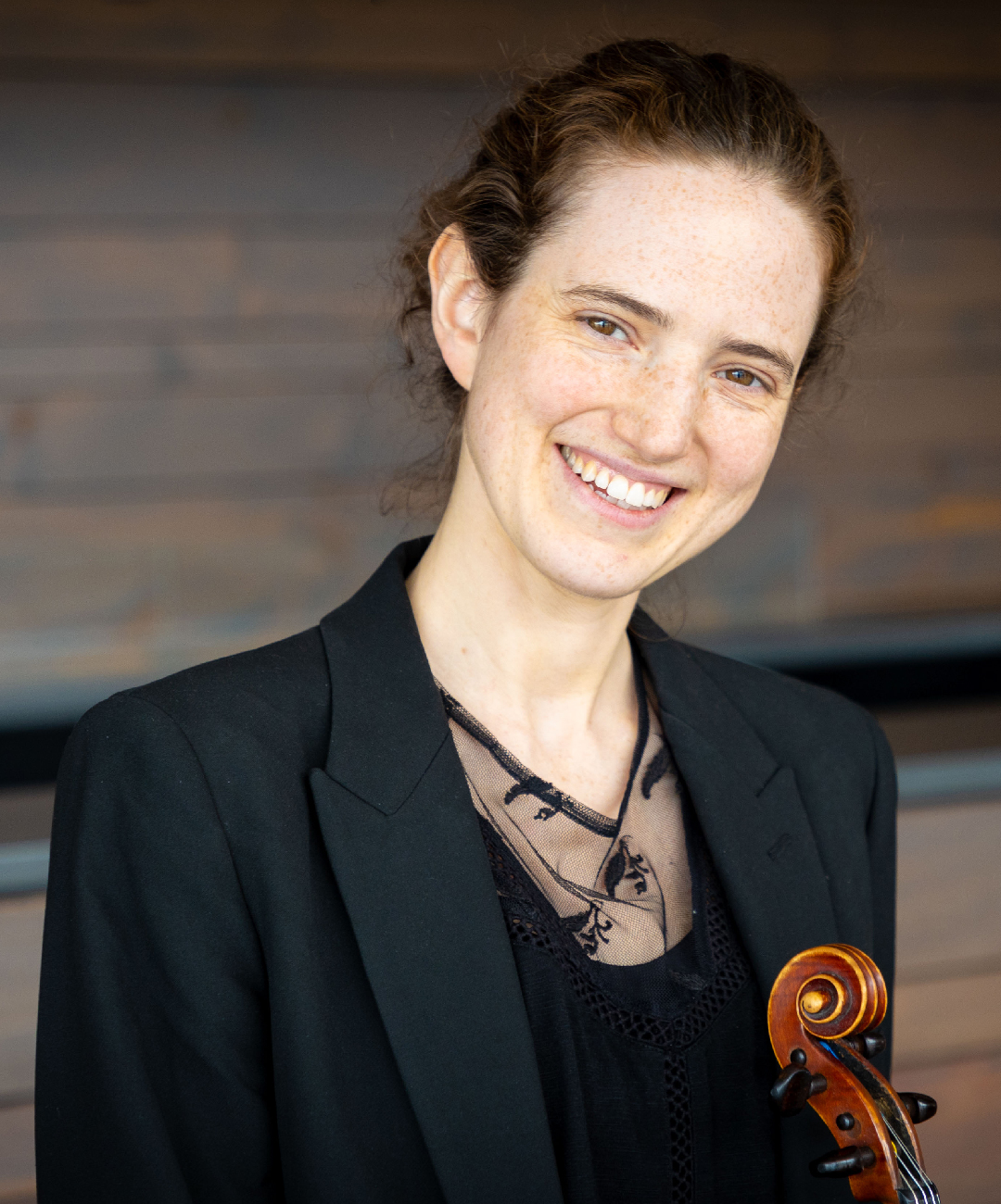 portrait of a white woman smiling