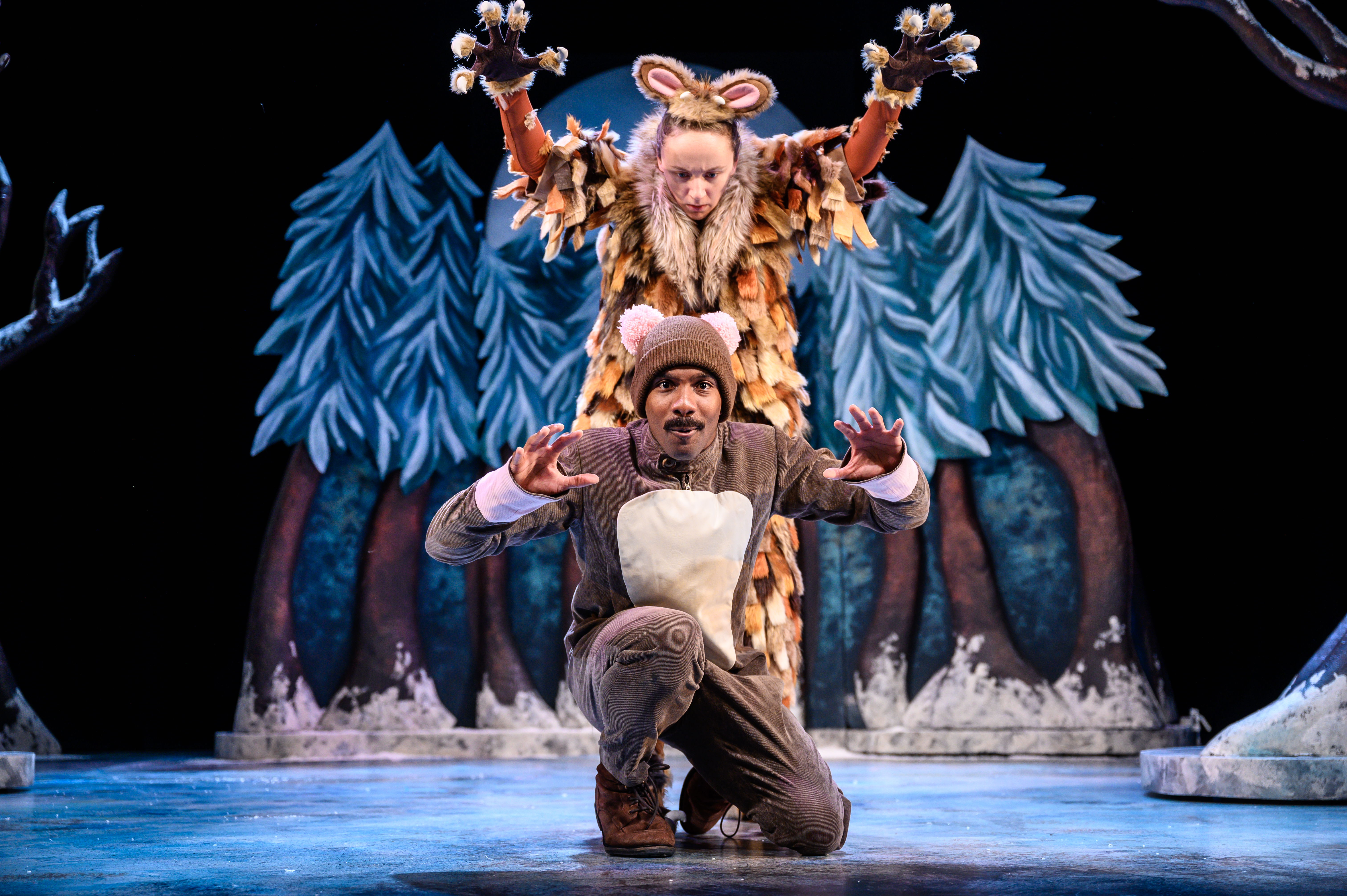 Actors in costume performing Gruffalo's Child