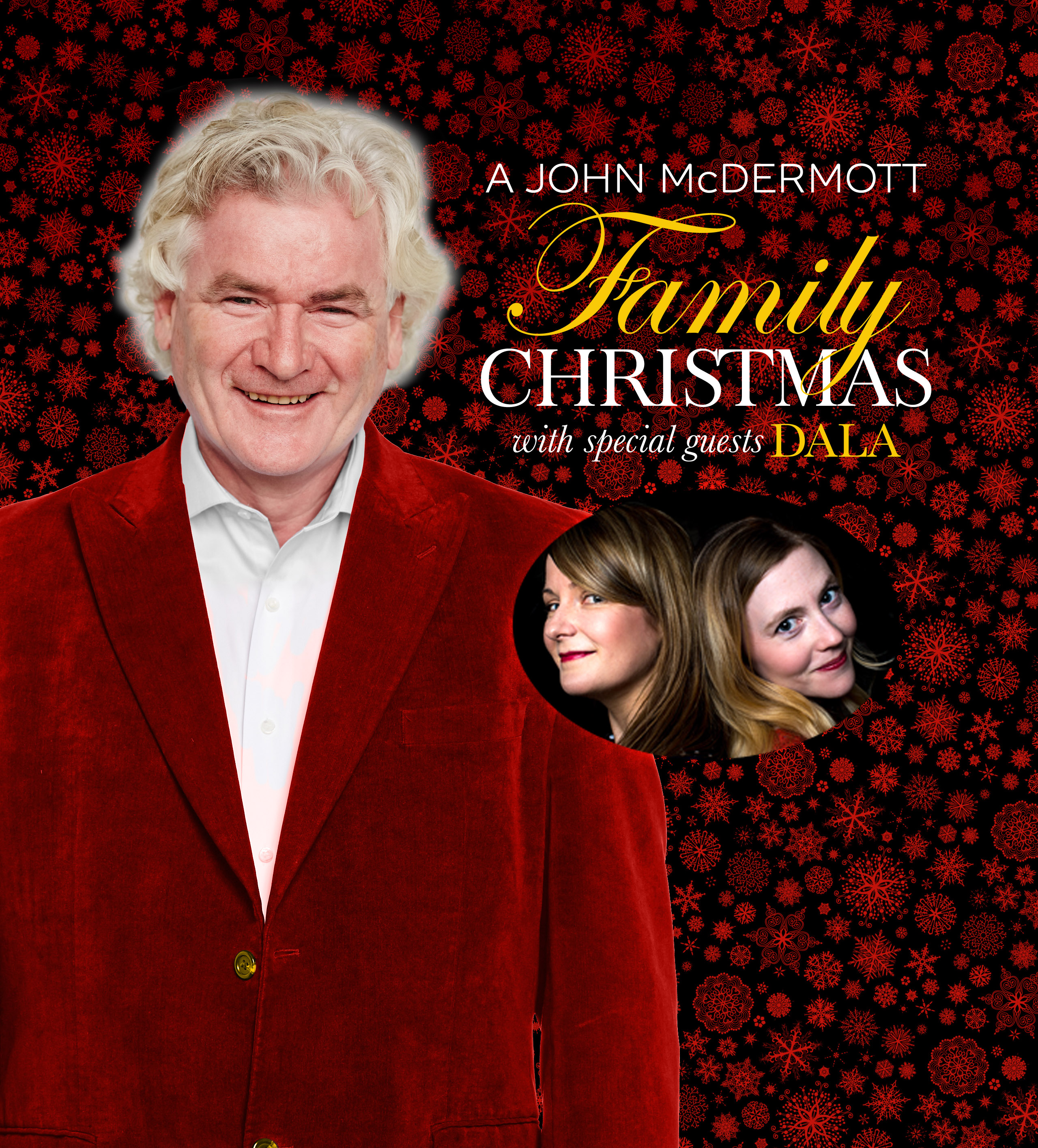 John McDermott on a holiday background