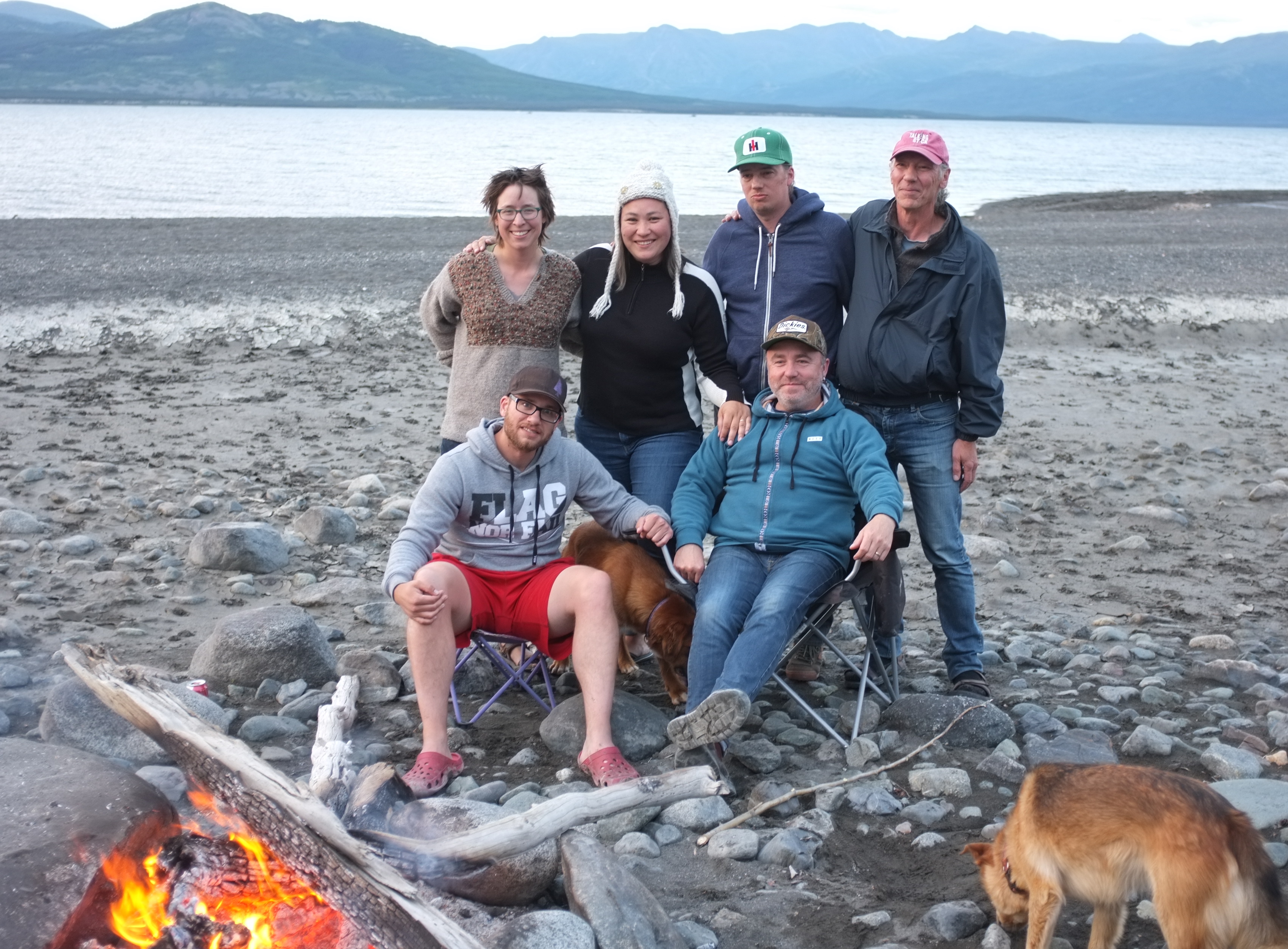 Group members of Circumpolar Soundscape on a beach