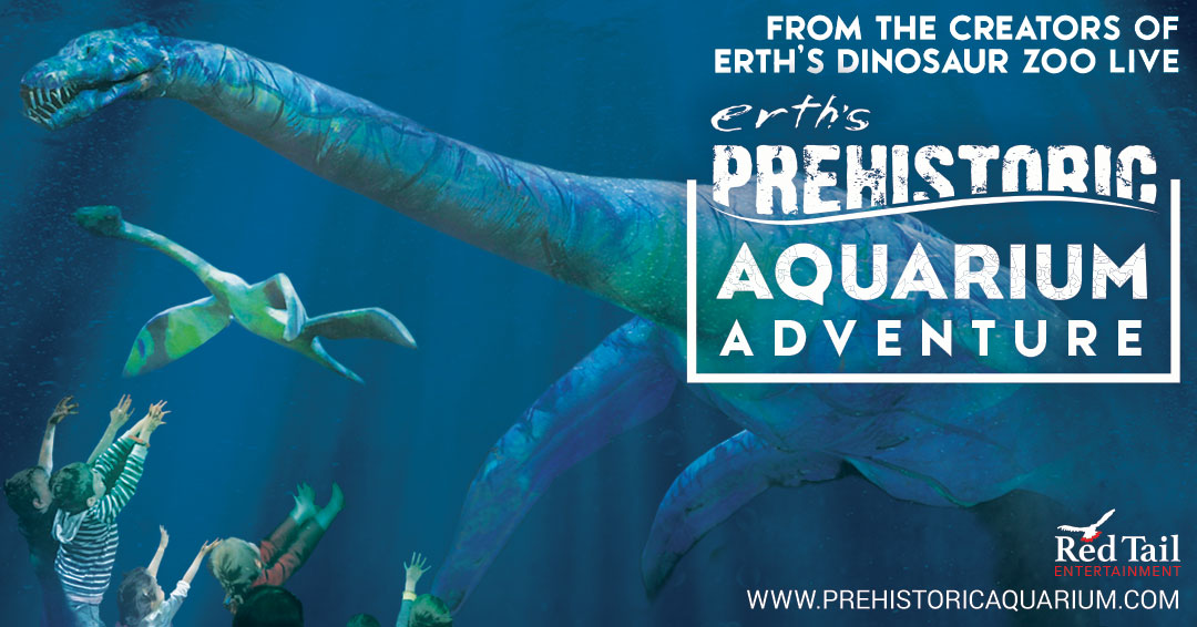 Prehistoric Aquarium Adventure logo and underwater image