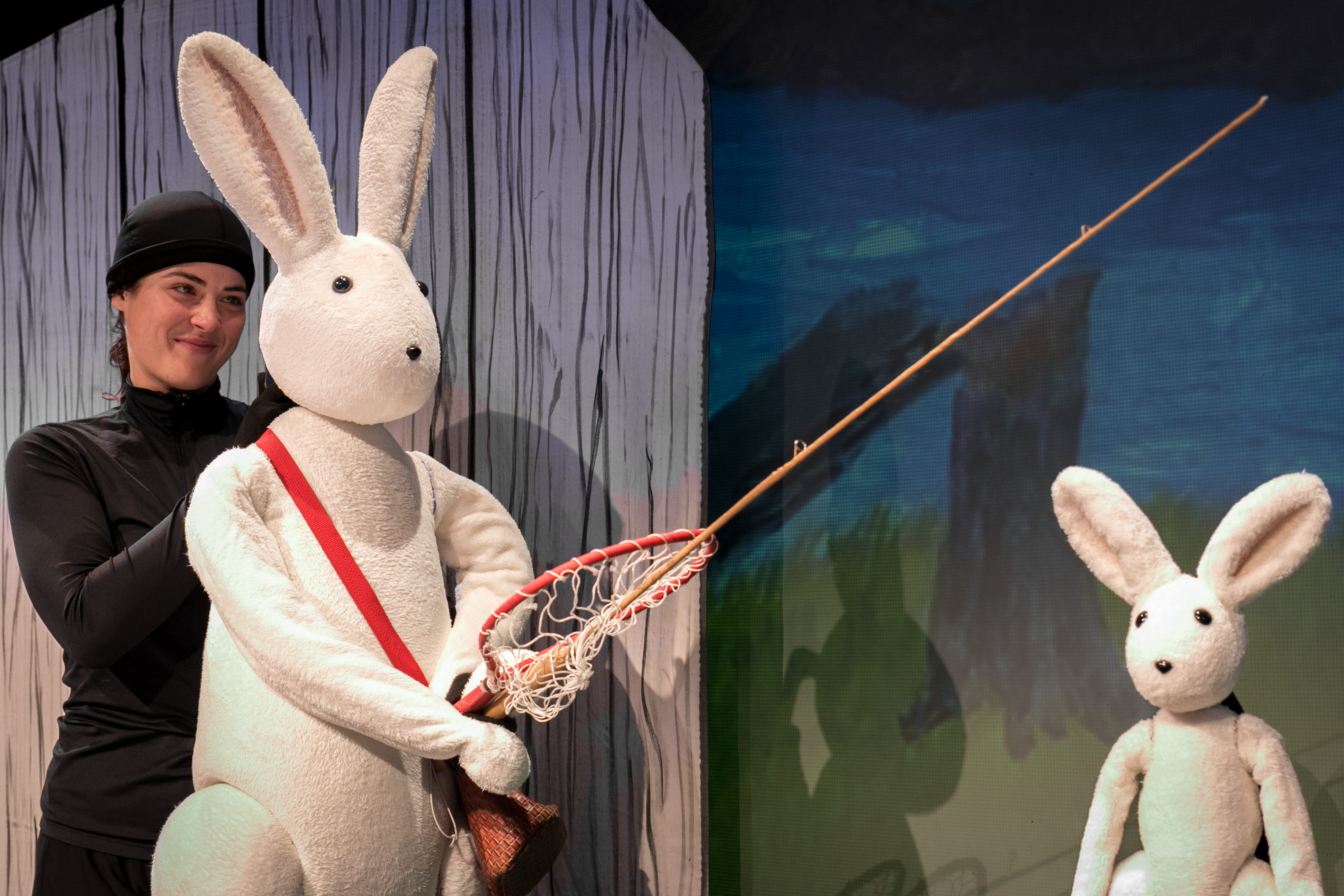 Images from the production of Mermaid Theatre's Goodnight Moon and The Runaway Bunny