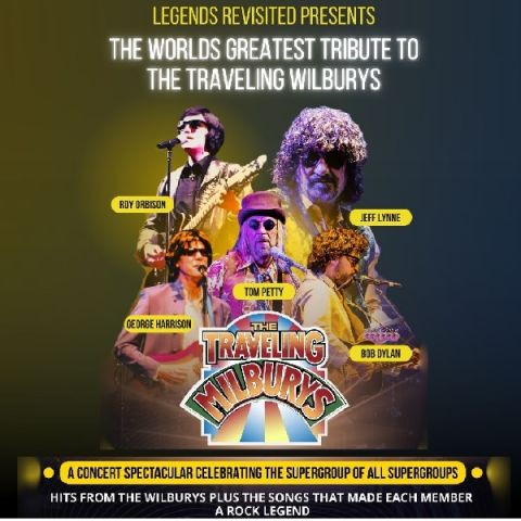 poster graphic with a cartoon of each performer