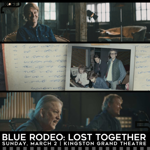 musical group Blue Rodeo collage with notes and photos