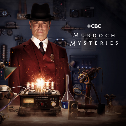 collage of photos from the Murdoch Mysteries