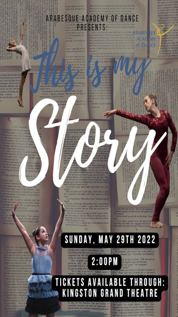 dancers super imposed over open books with the title across it all in white