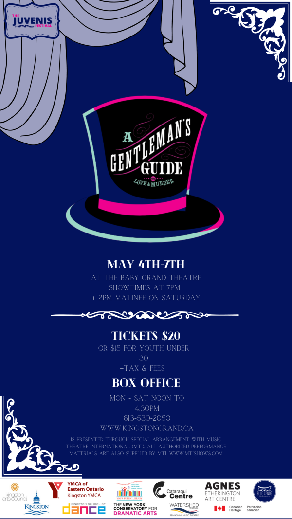 A Gentleman's Guide to Love and Murder A top hat with the title in yellow, on a dark purple background