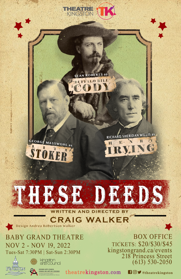 These Deeds Old western look with three cowboys